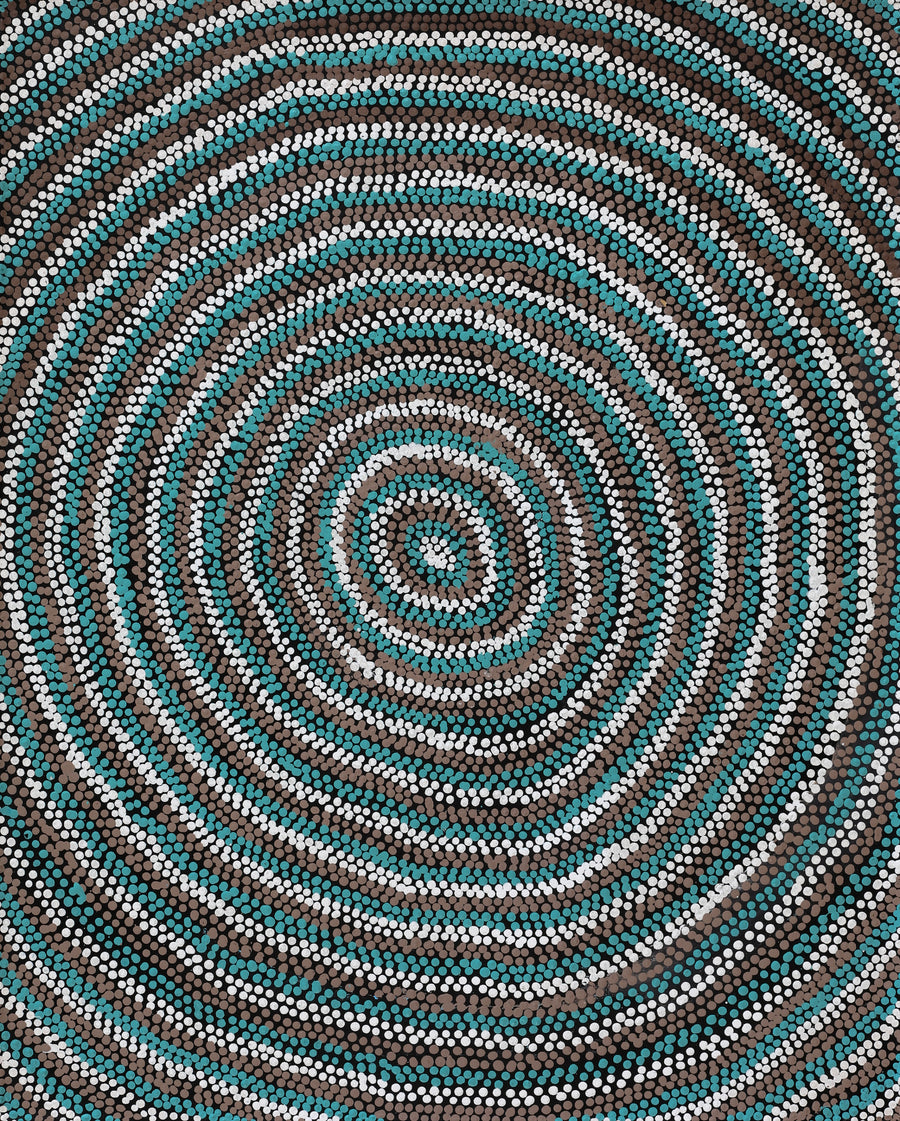 Aboriginal Artwork by Peggy Nampijinpa Brown, Warlukurlangu Jukurrpa (Fire country Dreaming), 76x61cm