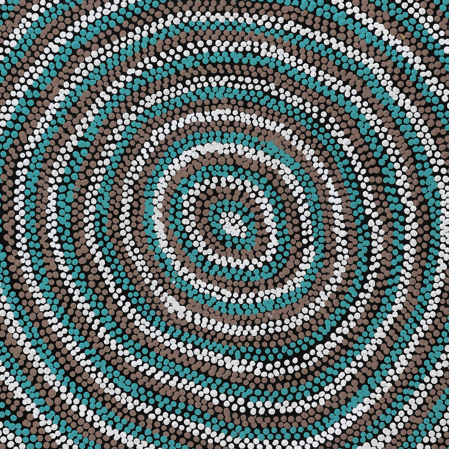 Aboriginal Artwork by Peggy Nampijinpa Brown, Warlukurlangu Jukurrpa (Fire country Dreaming), 76x61cm