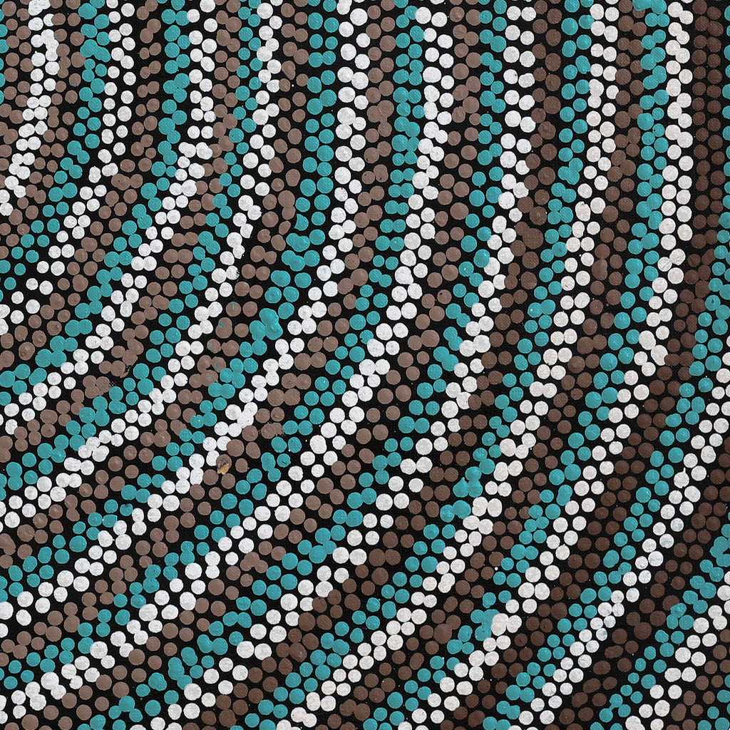Aboriginal Artwork by Peggy Nampijinpa Brown, Warlukurlangu Jukurrpa (Fire country Dreaming), 76x61cm