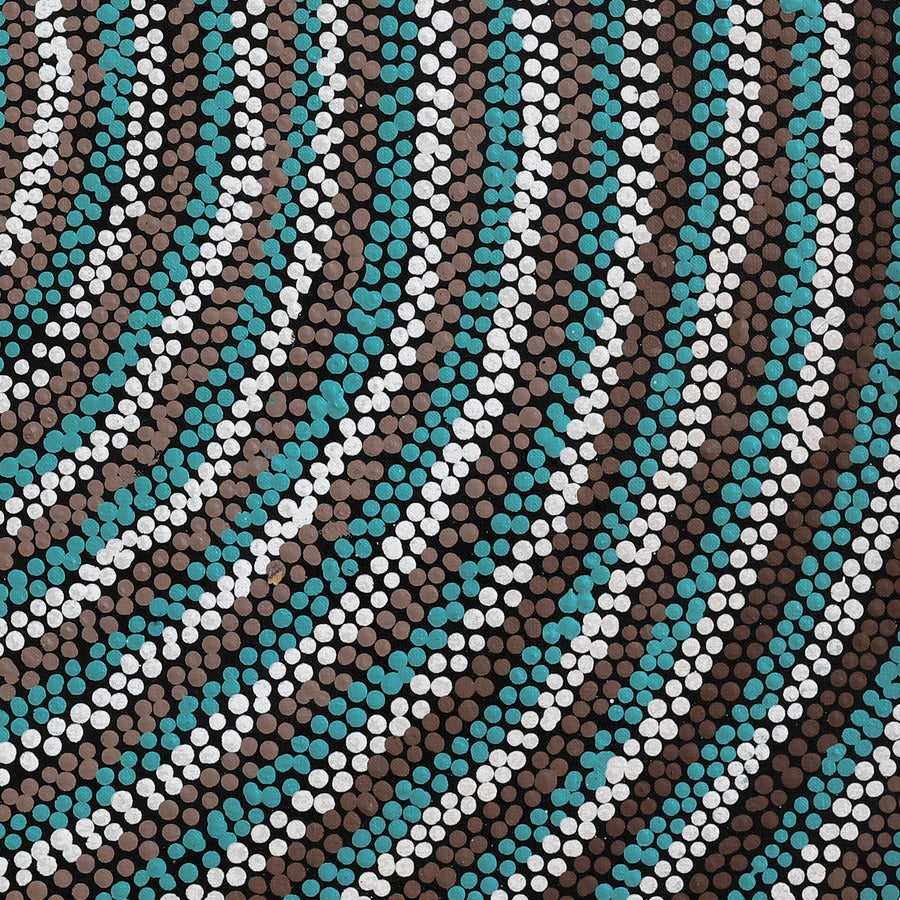 Aboriginal Artwork by Peggy Nampijinpa Brown, Warlukurlangu Jukurrpa (Fire country Dreaming), 76x61cm