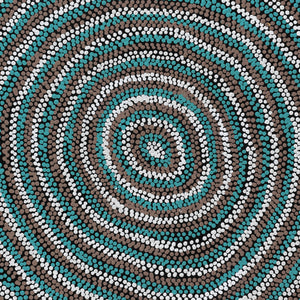 Aboriginal Artwork by Peggy Nampijinpa Brown, Warlukurlangu Jukurrpa (Fire country Dreaming), 76x61cm - ART ARK®