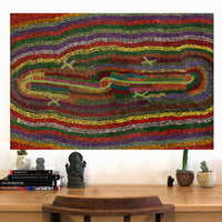 Aboriginal Artwork by Peggy Napurrurla Granites, Pirlarla Jukurrpa (Dogwood Tree Bean Dreaming), 91x61cm