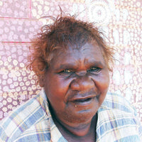 Aboriginal Artwork by Peggy Nampijinpa Brown, Warlukurlangu Jukurrpa (Fire country Dreaming), 30x30cm