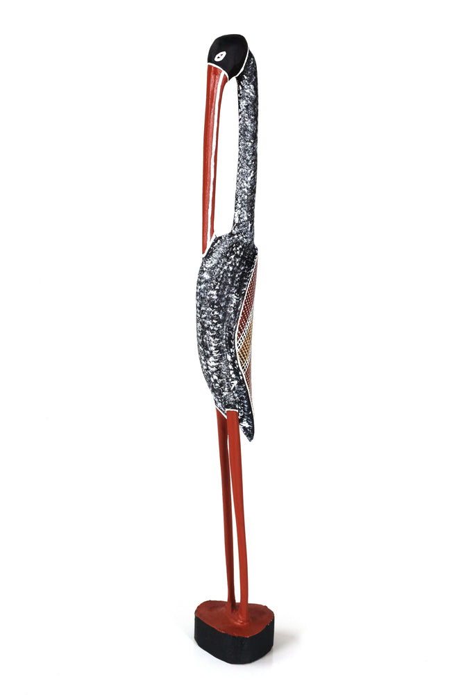 Aboriginal Artwork by Peter (Justin) Guyula Wuyulngurra, Gapuwiyak - Carved Heron Sculpture