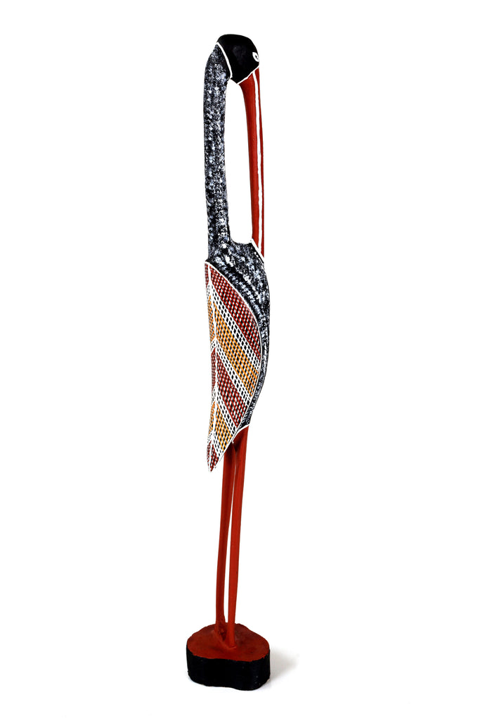 Aboriginal Art by Peter (Justin) Guyula Wuyulngurra, Gapuwiyak - Carved Heron Sculpture - ART ARK®