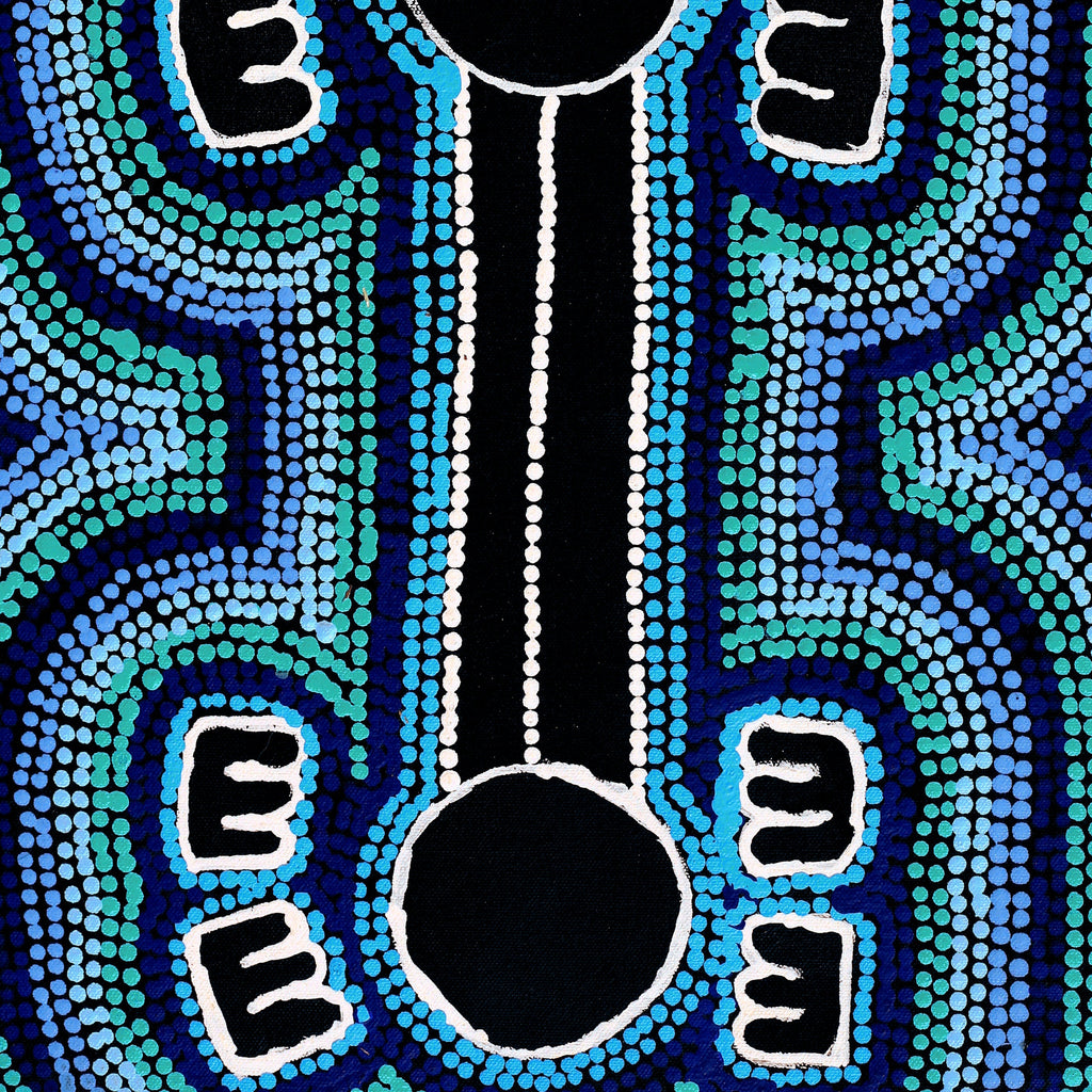 Aboriginal Art by Peterson Jakamarra Walker, Janganpa Jukurrpa (Brush-tail Possum Dreaming), 61x30cm - ART ARK®
