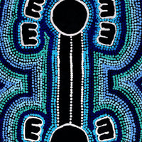 Aboriginal Artwork by Peterson Jakamarra Walker, Janganpa Jukurrpa (Brush-tail Possum Dreaming), 61x30cm