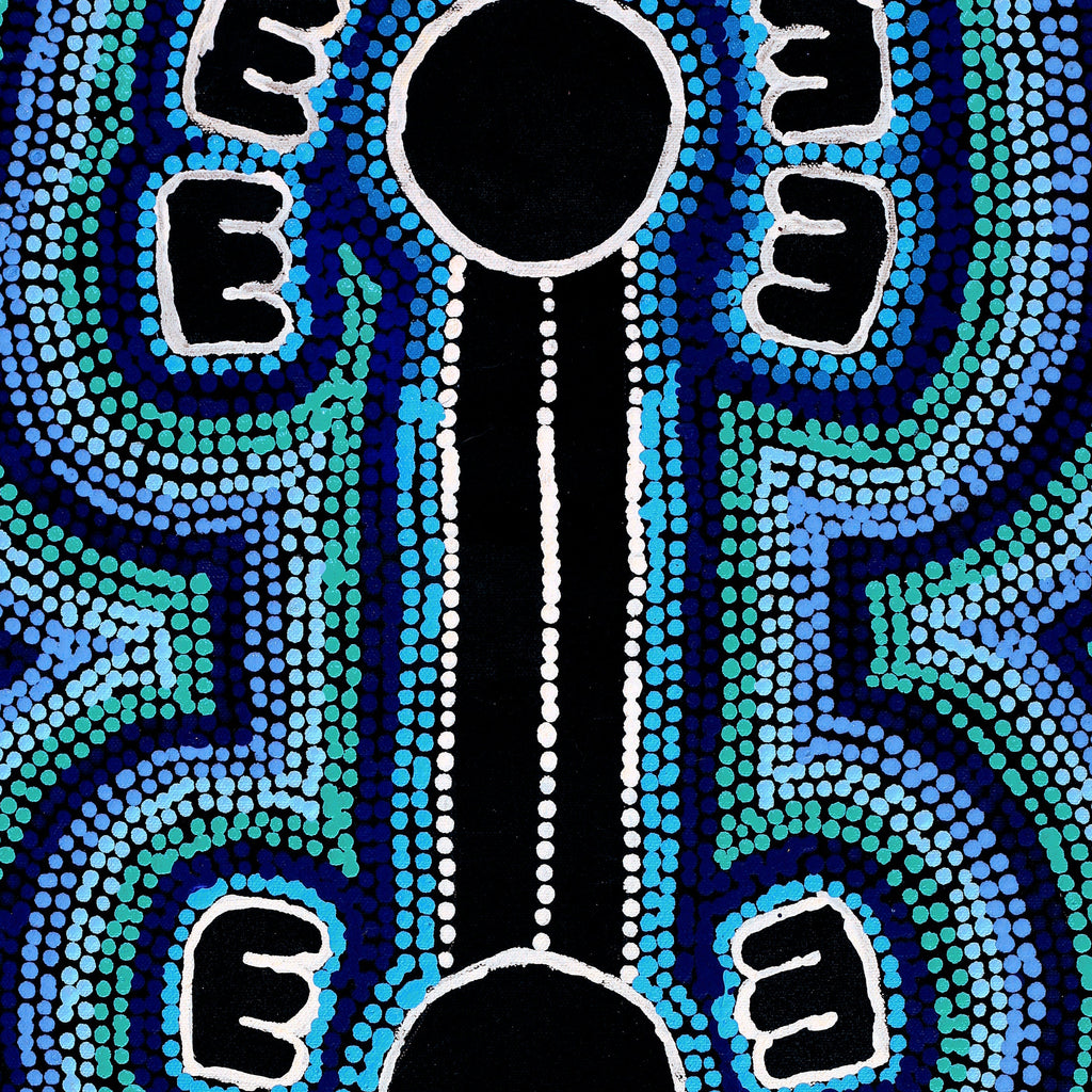 Aboriginal Art by Peterson Jakamarra Walker, Janganpa Jukurrpa (Brush-tail Possum Dreaming), 61x30cm - ART ARK®