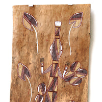 Aboriginal Artwork by Philip Wilfred, Crocodile, 84x34cm Bark