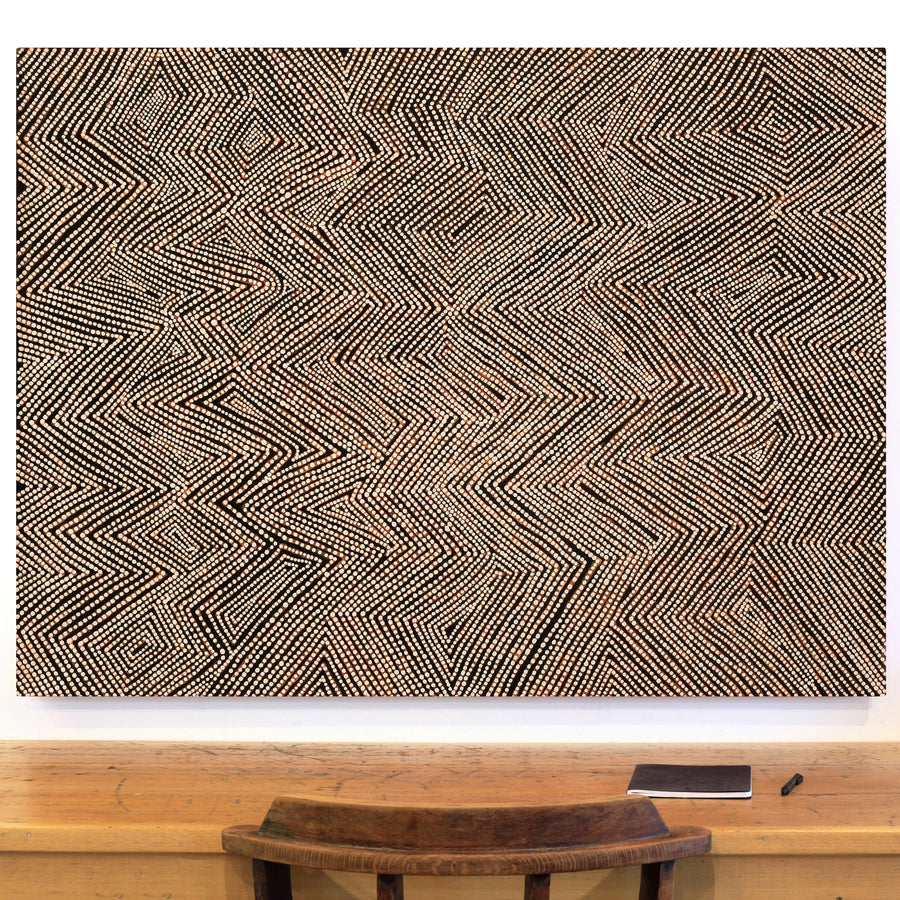 Aboriginal Artwork by Phyllis Donegan, Walka Wiru Ngura Wiru, 122x91cm