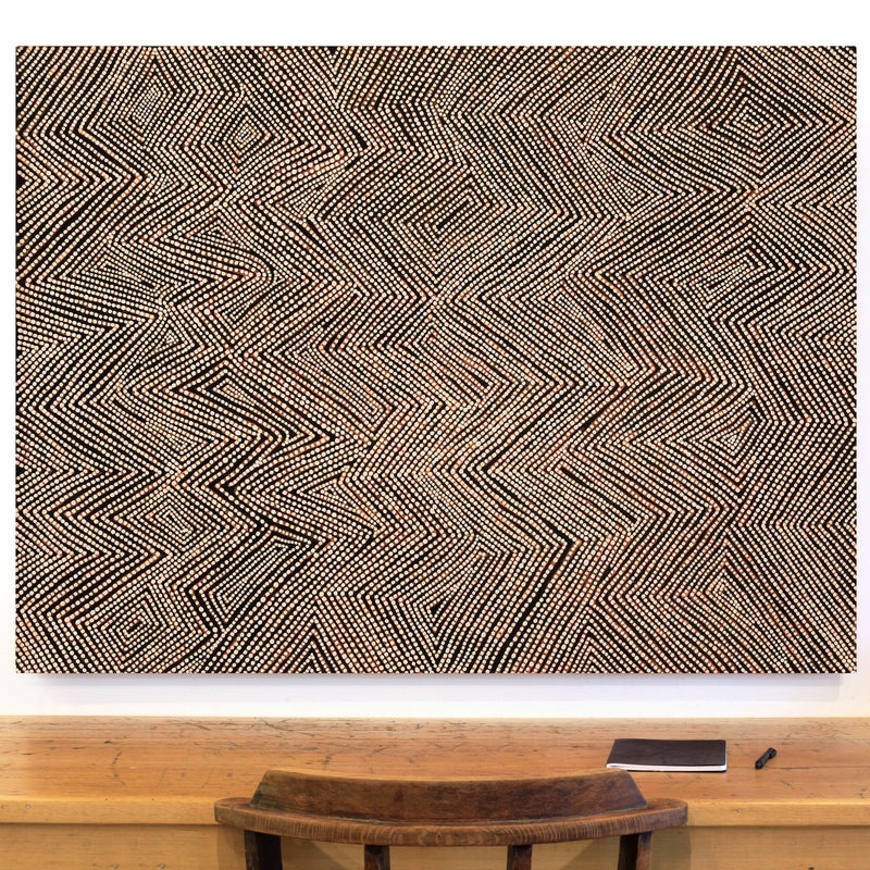 Aboriginal Artwork by Phyllis Donegan, Walka Wiru Ngura Wiru, 122x91cm