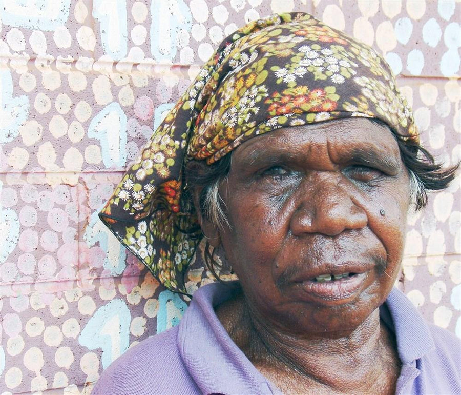 Aboriginal Artwork by Phyllis Napurrurla Williams, Ngapa Jukurrpa - Pirlinyarnu, 30x30cm