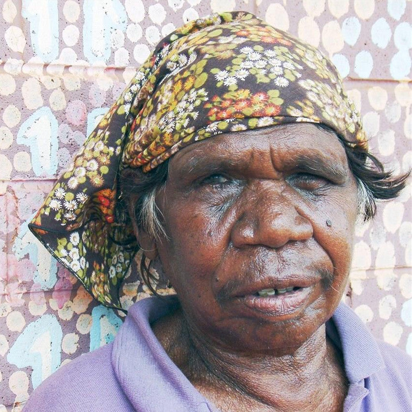 Aboriginal Artwork by Phyliss Napurrurla Williams, Ngapa Jukurrpa (Water Dreaming) - Pirlinyarnu, 107x76cm