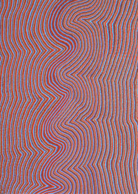 Aboriginal Artwork by Phyliss Napurrurla Williams, Ngapa Jukurrpa (Water Dreaming) - Pirlinyarnu, 107x76cm