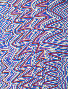 Aboriginal Art by Phyliss Napurrurla Williams, Ngapa Jukurrpa (Water Dreaming) - Pirlinyarnu, 61x46cm - ART ARK®