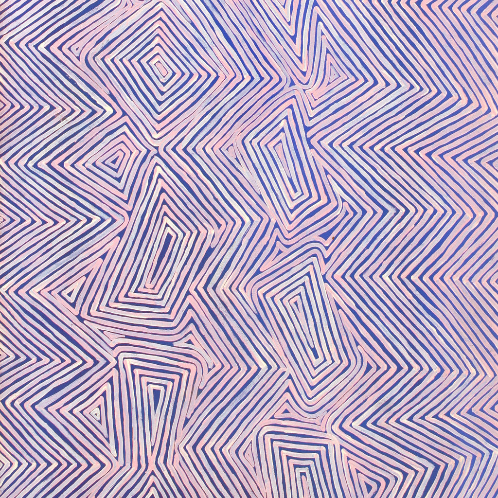 Aboriginal Artwork by Phyllis Donegan, Walka Wiru Ngura Wiru, 152x61cm