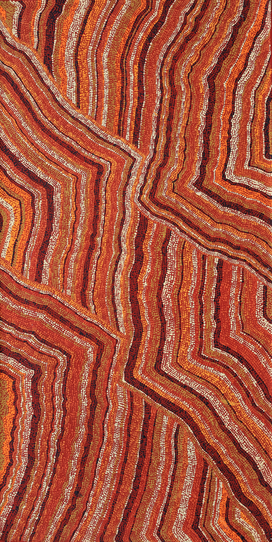 Aboriginal Artwork by Polly Anne Napangardi Dixon, Mina Mina Dreaming - Ngalyipi, 122x61cm