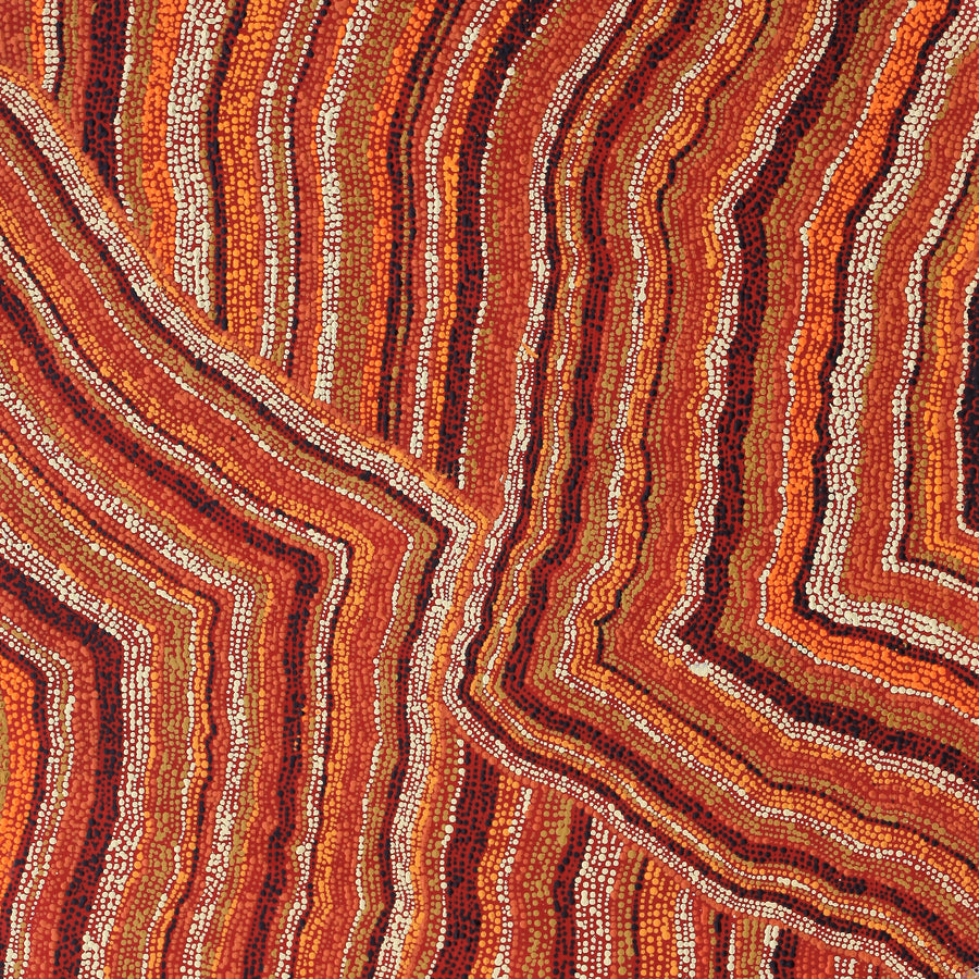 Aboriginal Artwork by Polly Anne Napangardi Dixon, Mina Mina Dreaming - Ngalyipi, 122x61cm