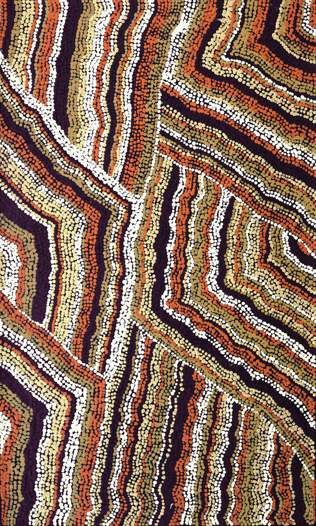 Aboriginal Artwork by Polly Anne Napangardi Dixon, Mina Mina Dreaming - Ngalyipi, 76x46cm