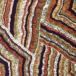 Aboriginal Artwork by Polly Anne Napangardi Dixon, Mina Mina Dreaming - Ngalyipi, 76x46cm - ART ARK®
