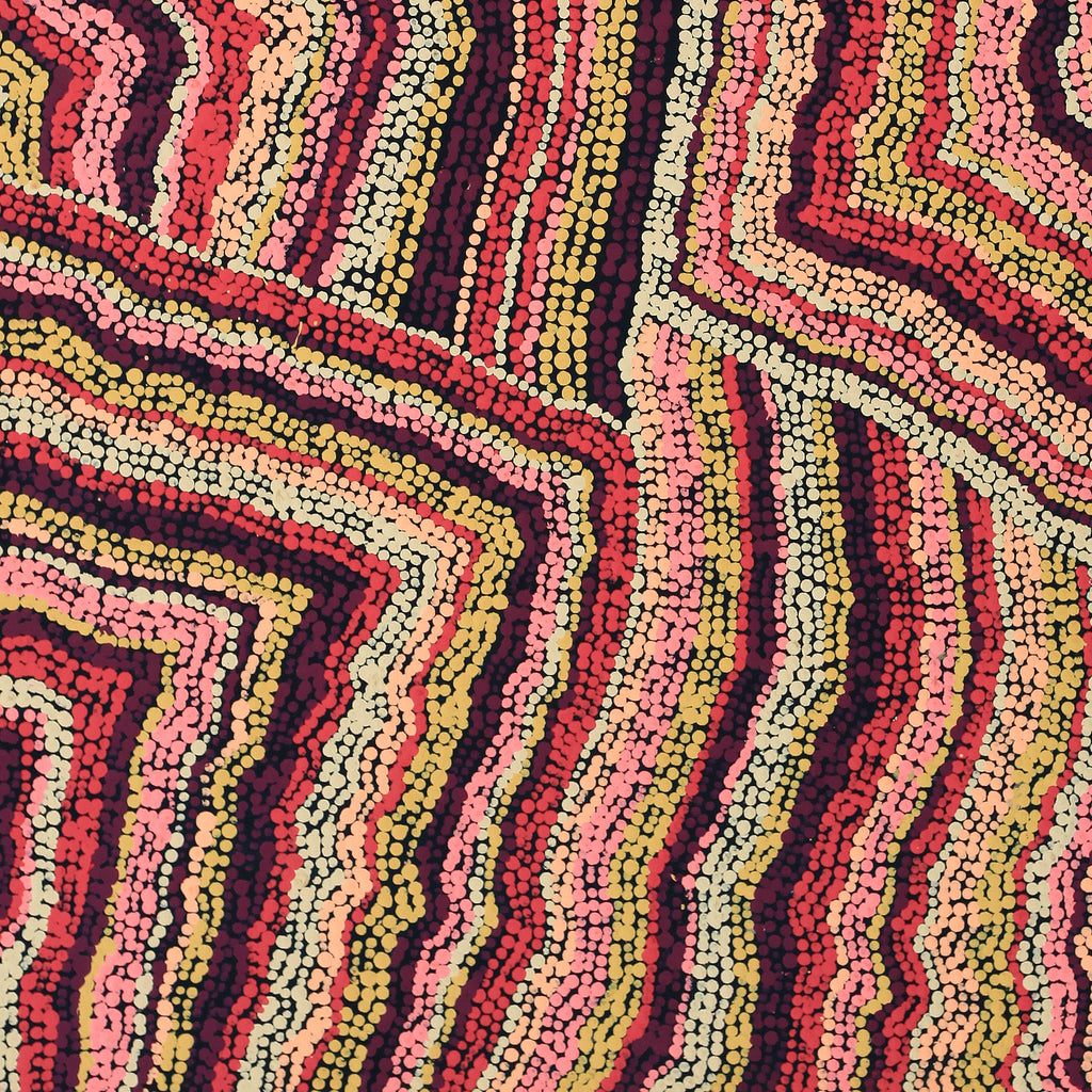 Aboriginal Artwork by Polly Anne Napangardi Dixon, Mina Mina Dreaming - Ngalyipi, 76x61cm - ART ARK®
