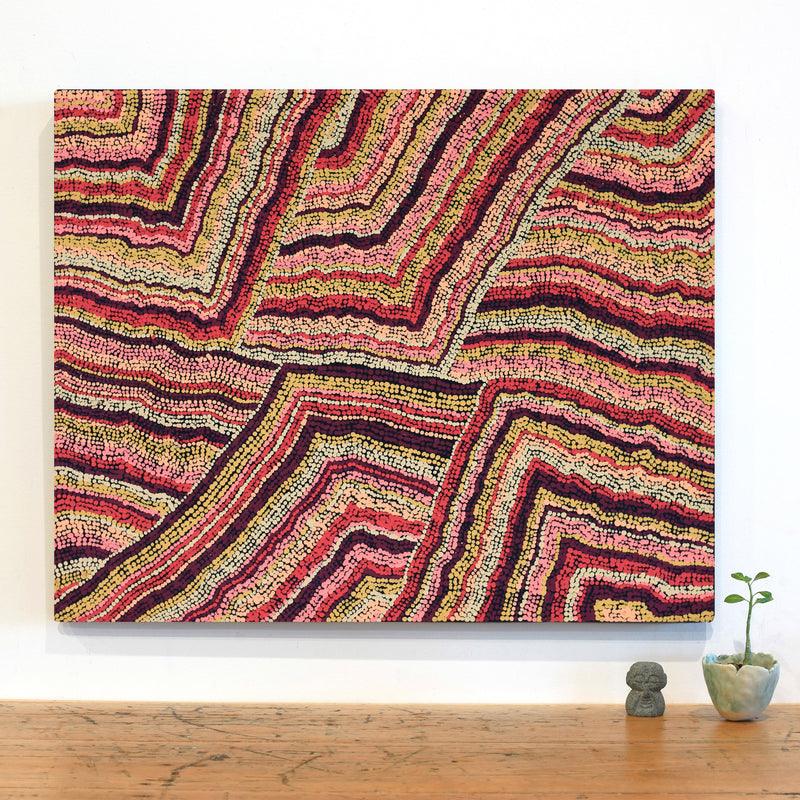 Aboriginal Artwork by Polly Anne Napangardi Dixon, Mina Mina Dreaming - Ngalyipi, 76x61cm