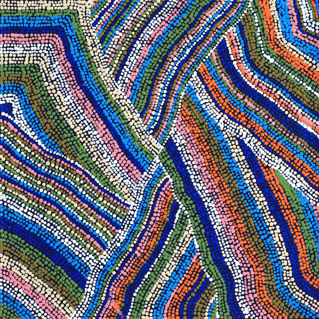 Aboriginal Artwork by Polly Anne Napangardi Dixon, Mina Mina Dreaming - Ngalyipi, 46x46cm
