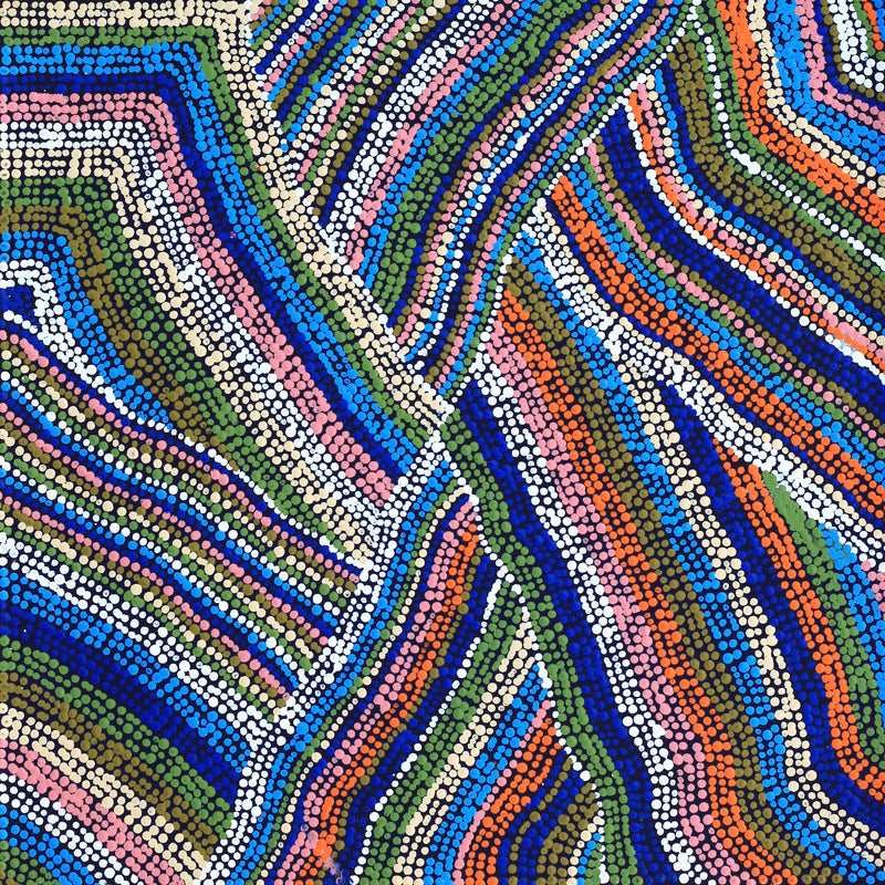 Aboriginal Artwork by Polly Anne Napangardi Dixon, Mina Mina Dreaming - Ngalyipi, 46x46cm