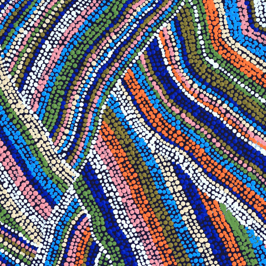 Aboriginal Artwork by Polly Anne Napangardi Dixon, Mina Mina Dreaming - Ngalyipi, 46x46cm