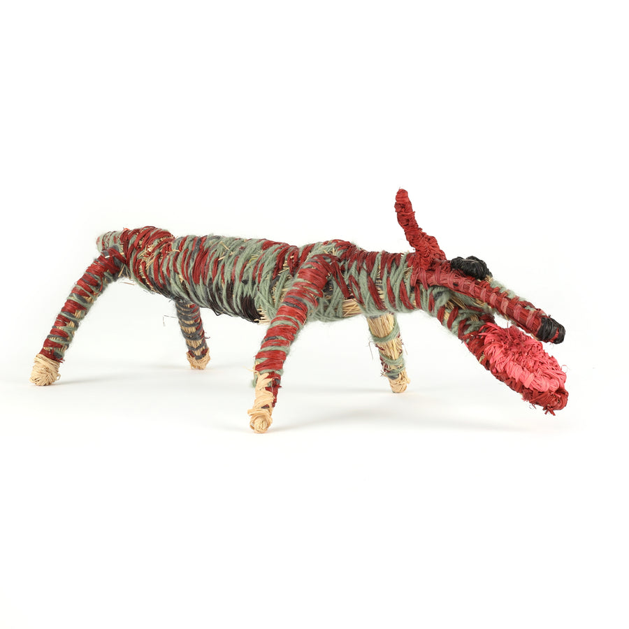 Aboriginal Artwork by Polly Jackson - Papa (dog) Tjanpi Sculpture