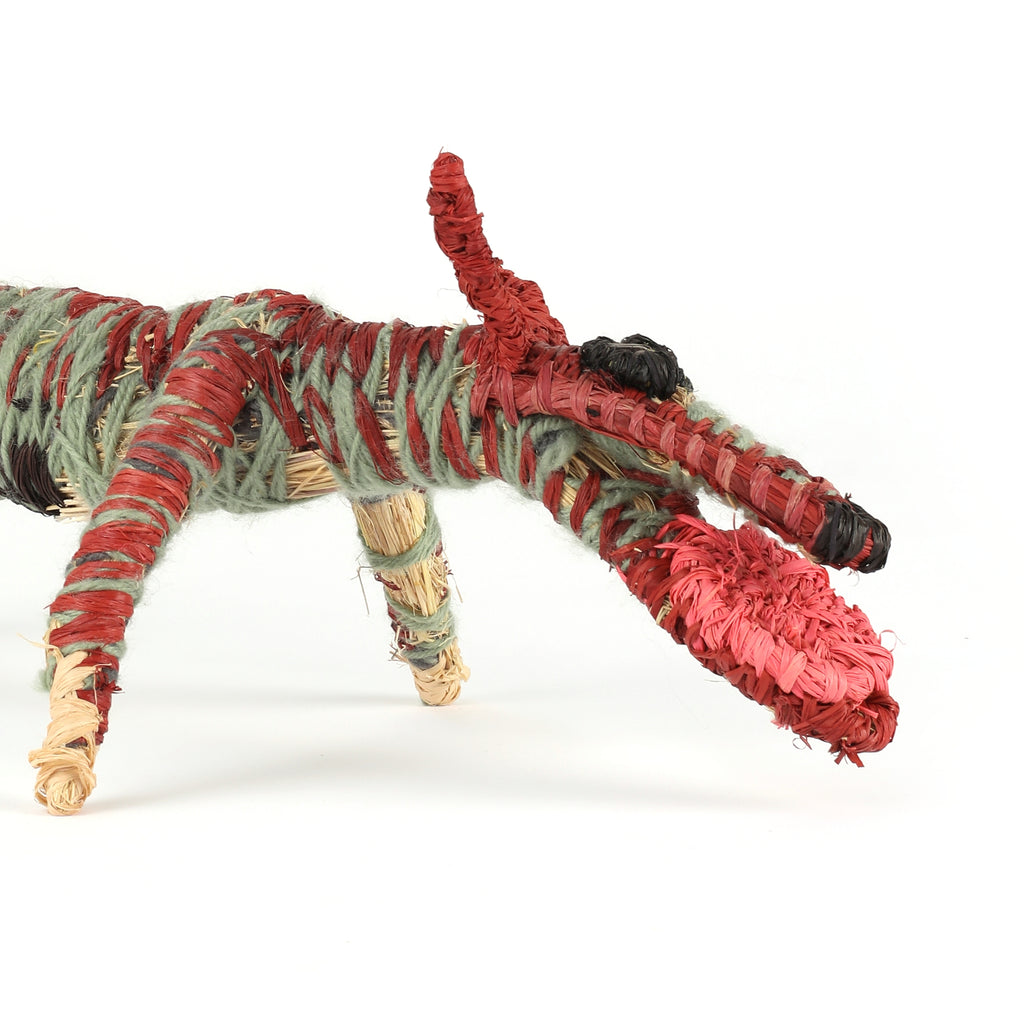 Aboriginal Artwork by Polly Jackson - Papa (dog) Tjanpi Sculpture