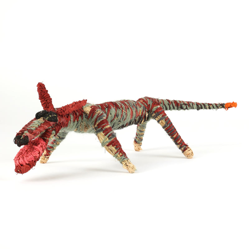 Aboriginal Artwork by Polly Jackson - Papa (dog) Tjanpi Sculpture