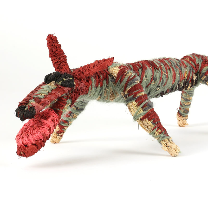 Aboriginal Artwork by Polly Jackson - Papa (dog) Tjanpi Sculpture