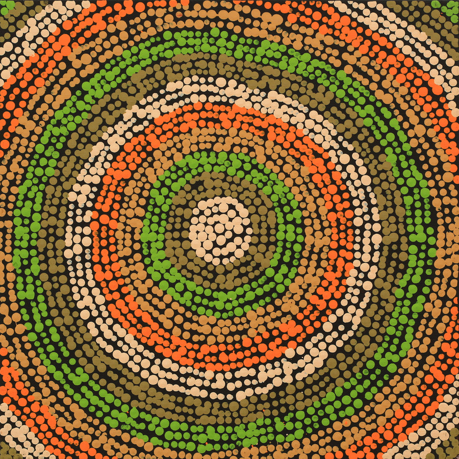 Aboriginal Artwork by Polly Anne Napangardi Dixon, Mina Mina Dreaming - Ngalyipi, 30x30cm
