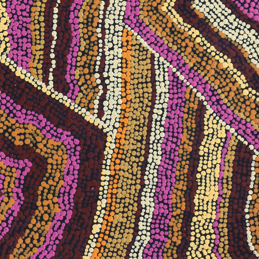 Aboriginal Artwork by Polly Anne Napangardi Dixon, Mina Mina Dreaming - Ngalyipi, 61x30cm