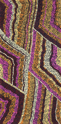 Aboriginal Artwork by Polly Anne Napangardi Dixon, Mina Mina Dreaming - Ngalyipi, 61x30cm