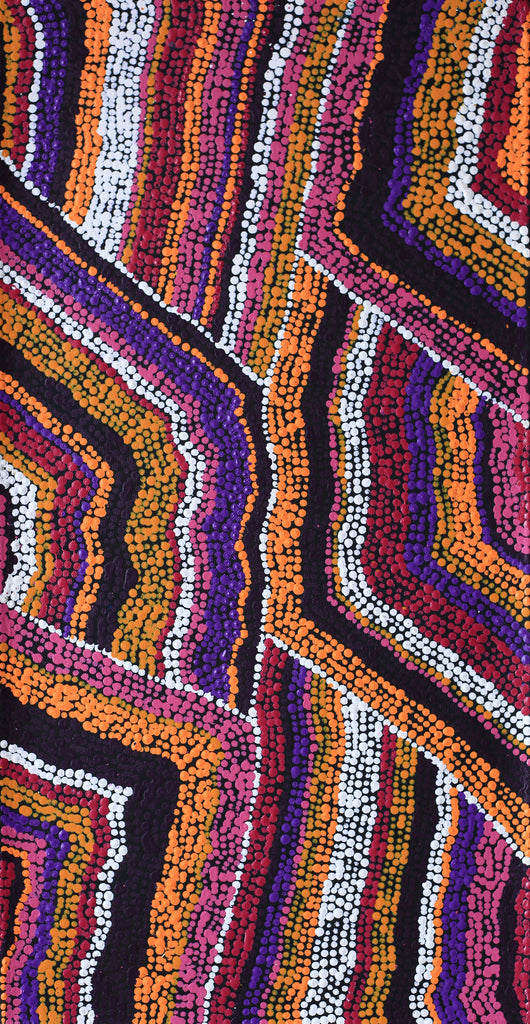 Aboriginal Artwork by Polly Anne Napangardi Dixon, Mina Mina Dreaming - Ngalyipi, 61x30cm
