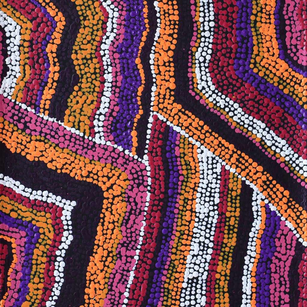 Aboriginal Artwork by Polly Anne Napangardi Dixon, Mina Mina Dreaming - Ngalyipi, 61x30cm