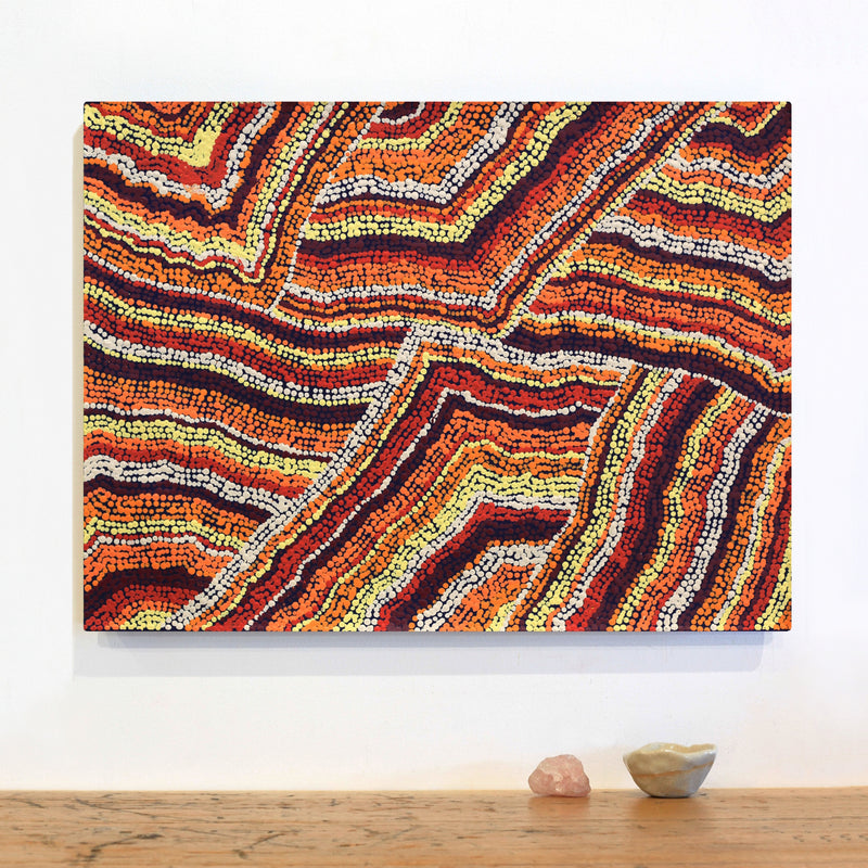 Aboriginal Artwork by Polly Anne Napangardi Dixon, Mina Mina Dreaming - Ngalyipi, 61x46cm