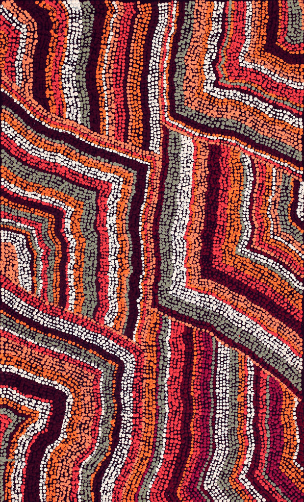 Aboriginal Artwork by Polly Anne Napangardi Dixon, Mina Mina Dreaming - Ngalyipi, 76x46cm