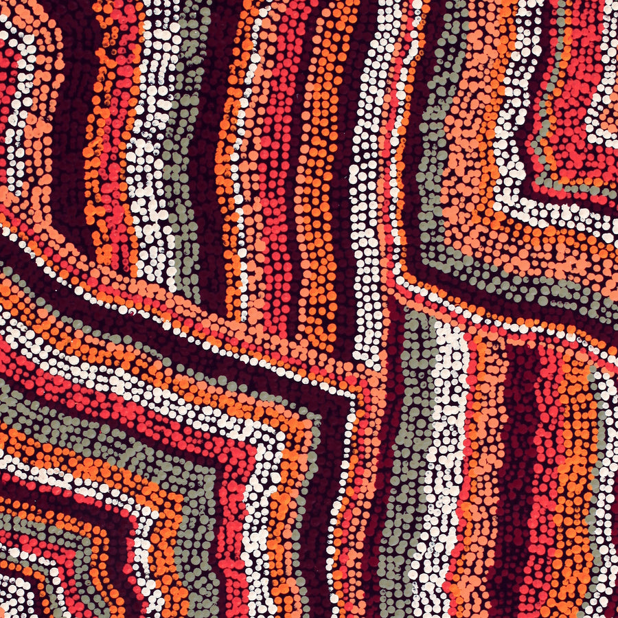 Aboriginal Artwork by Polly Anne Napangardi Dixon, Mina Mina Dreaming - Ngalyipi, 76x46cm