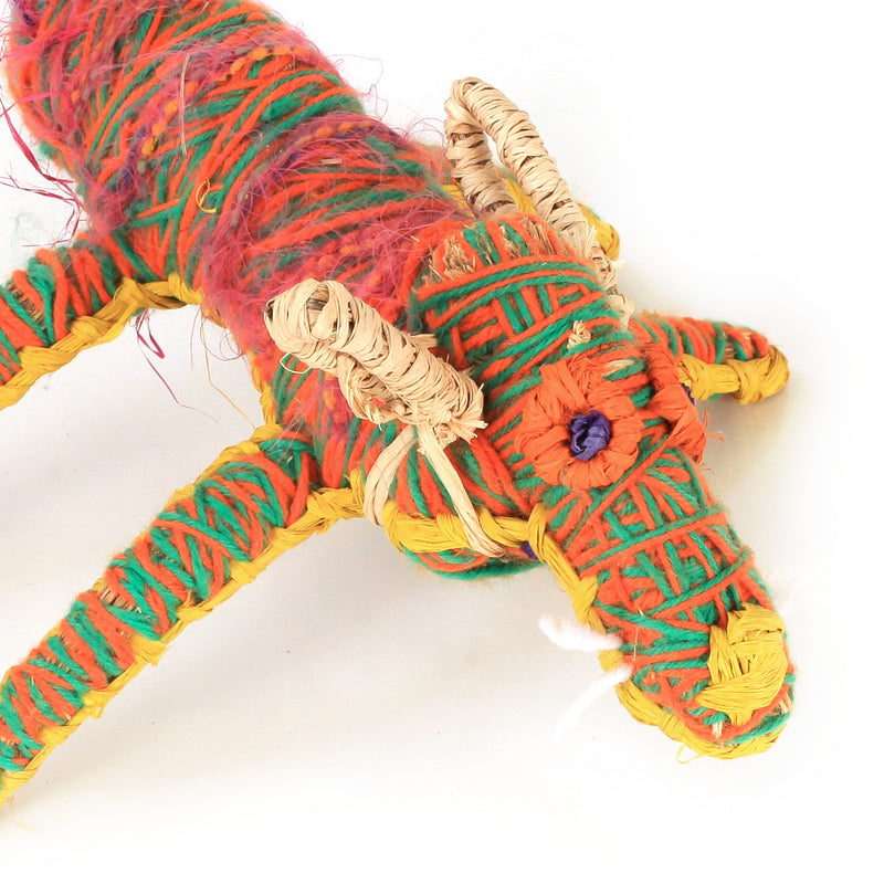 Aboriginal Artwork by Priscilla McLean - Tjanpi Papa (dog) Sculpture