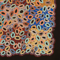 Aboriginal Artwork by Priscilla Nangala Robertson, Ngapa Jukurrpa (Water Dreaming) - Puyurru, 91x91cm