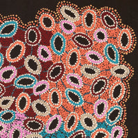 Aboriginal Artwork by Priscilla Nangala Robertson, Ngapa Jukurrpa (Water Dreaming) - Puyurru, 91x76cm