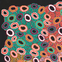 Aboriginal Artwork by Priscilla Nangala Robertson, Ngapa Jukurrpa (Water Dreaming) - Puyurru, 76x61cm