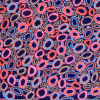 Aboriginal Artwork by Priscilla Nangala Robertson, Ngapa Jukurrpa (Water Dreaming) - Puyurru, 76x61cm