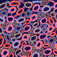Aboriginal Artwork by Priscilla Nangala Robertson, Ngapa Jukurrpa (Water Dreaming) - Puyurru, 76x61cm