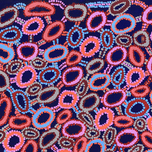 Aboriginal Artwork by Priscilla Nangala Robertson,  Ngapa Jukurrpa (Water Dreaming) - Puyurru, 76x61cm - ART ARK®