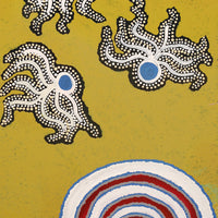 Aboriginal Artwork by Prudence Andy, Seven Sisters, 105x45cm