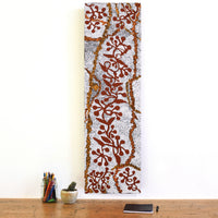 Aboriginal Artwork by Queenie Nungarrayi Stewart, Mukaki Jukurrpa (Wild Plum Dreaming), 107x30cm